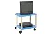 Plastic Utility Cart 2 Shelves Blue