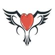 Bird Heart Temporary Tattoo 1.5x2