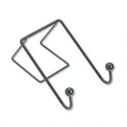 <b>Wire Partition Garment Hook for 1-1/2"-3" Cubicle Walls, Double Hook, Black FEL75510</b>