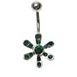 Sterling Silver Belly Ring Flower Sterling Silver Belly Ring Flower