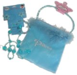 Little Girls Aqua  Blue Petite Princess Bag Purse with Matching Dora Jewelry Set~ Necklace,...