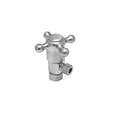 IMAGE OF Compression Cross Handle Angle Valve Finish: Brushed Nickel