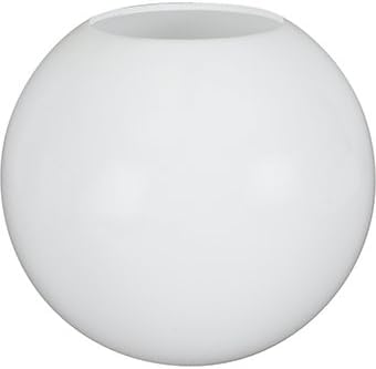 10" Globe Acrylic Neckless Light Shade - White