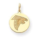 14K Atlanta Falcons Logo Small Round Charm