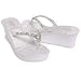 ESNY Wedge Thong Wedding Sandals with Rock Candy