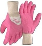 Boss Gloves 8401P-M Medium Bubble Gum Dirt Digger Gardening and General Purpose Glove, Pink
