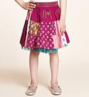 Autograph Pure Cotton Sequin Patch Skirt