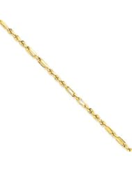 14k Gold 2.5mm Milano Rope Chain 16 Inches