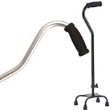Small Base Quad Cane, Silver