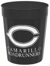 16 oz. Tall Fluted Stadium/Souvenier Cup BLACK,full case of 250