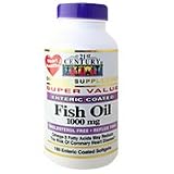 Fish Oil 1000 mg Enteric Coated - 180 softgels., (21st Century)