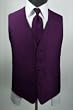 Tuxedo Vest -Herringbone Collection Purple with Coordinating Windsor Band Tie