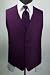 Tuxedo Vest -Herringbone Collection Purple with Coordinating Windsor Band Tie