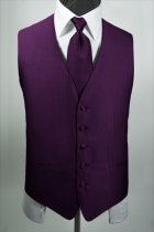 Tuxedo Vest -Herringbone Collection Purple with Coordinating Windsor Band Tie