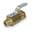 Industrial Grade 1WML3 Ball Valve, Two Piece, 1/8 In, Brass Body
