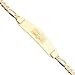 14K New York Giants Polished Medium Id Figaro Bracelet