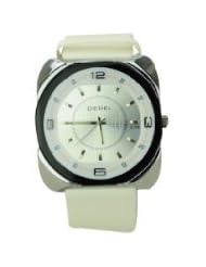 Big and Simple PU Leather Band Round Dial Quartz Movement Watch -White - BY ninetong