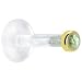 14 Gauge 3/8 Inches Solid 14KT Yellow Gold 2mm Genuine Labradorite Bioplast Push in Labret