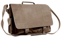 David King & Co. Porthole Briefcase Simple Café
