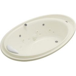 Kohler Purist K-1110-V-47 Almond Whirlpool Bath Tub with Spa/Massage Experience