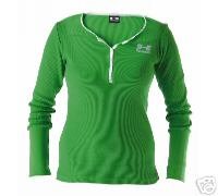 Kawasaki Green Womens Long Sleeve Thermal Shirt Medium