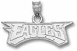 Sterling Silver PHILADELPHIA EAGLES 3/8