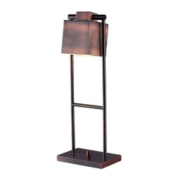 Kenroy Home 32000VC Crimmins Desk Lamp, Vintage Copper On Sale