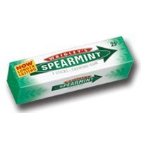 Wrigleys Spearmint Chewing Gums - 5 Sticks/Pack X 40 Packs