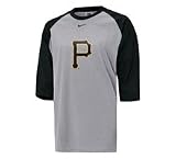 Pittsburgh Pirates 3/4 Sleeve Raglan T-Shirt by Nike font color=#990000 BLO