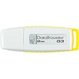 Kingston DataTraveler G3 DTIG3/8GBZ 8 GB USB 2.0 Flash Drive - White, Yellow. 8GB USB 2.0 DATATRAVELER I GEN 3 US USB-FL. External