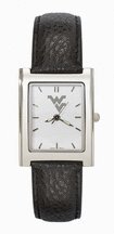 West Virginia Mountaineers Chrome Women's Elite Dress Watch with Leather Strap