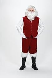 Velvet Santa Claus Xlarge Vest w/ Gold Buttons