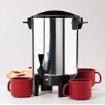30 Cup Polished Aluminum Coffee Urn (15-0265) Category: Coffee Makers and Urns by Regal Ware