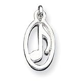 Buy Sterling Silver Music Note Charm by JewelryWeb