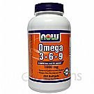 NOW OMEGA 3-6-9 Hexane Free Nutritional Oils - 250 Softgels