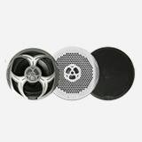 Fusion MS-FR602 6-Inch IPX65 2-Way 200 Watts High Performance Marine Speakers Includes 3 Different Grills (White/ Black/Grey)