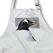 Portrait of the head Gentoo penguin - BLACK Full Length Apron With Pockets 22w X 30l