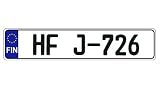 Finland - Authentic 21" EEC European License Plate (Random)