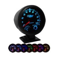 Tinted 7 Color 3 3/4 Tachometer Gauge w/ Shift Light