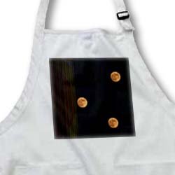 Jos Fauxtographee The Moon - Orange and Yellow Wires on The Left Side With Three Large Moons on the Right - Aprons