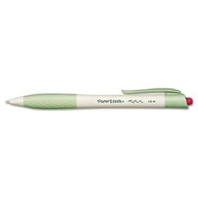 Paper Mate Earth Write 1757530 - Biodegradable Retractable Ballpoint Pen, Red Ink, Medium-PAP1757530