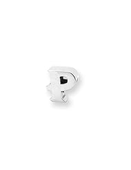 Letter P Charm in Silver for 3mm Charm Bracelets
