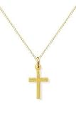 9ct Yellow Gold Cross Pendant & Chain.