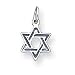 Sterling Silver Antiqued Star of David Charm