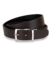 Leather Rectangular Buckle Reversible Belt