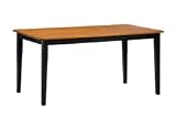 BLACK/OAK SHAKER DINING TABLE
