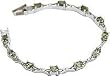 Silver Tennis Bracelets for Women with Peridot Gemstones (brclt134)