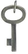 Small Antique Style Old Fashioned Key Pendant in Sterling Silver, #7620