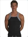 2xist Contrast Square Cut Tank Top Navy