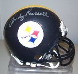 Andy Russell Autographed Steelers Black Mini Helmet w/ JSA COA